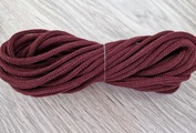 шнур хлопковый 4мм без сердечника бордовый - Шнуры для рукоделия
