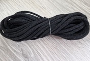 шнур хлопковый 4мм без сердечника черный - Шнуры для рукоделия