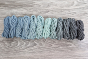 Шнур полиэфирный 5мм с сердечником ГРАДИЕНТ Дымчатый -  Мята- Асфальт - Шнуры для рукоделия