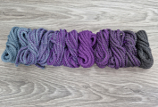 Шнур полиэфирный 5мм с сердечником ГРАДИЕНТ Дымчатый -Сирень-Асфальт - Шнуры для рукоделия