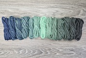 Шнур 5мм с сердечником ГРАДИЕНТ Джинс- Свежая Мята- Асфальт - Шнуры для рукоделия