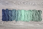 Шнур 5мм с сердечником ГРАДИЕНТ Джинс- Свежая Мята- Полынь - Шнуры для рукоделия