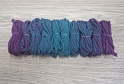 Градиент 3мм без сердечника: фиолет- морская волна- фиолет - Шнуры для рукоделия