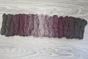 Градиент 3мм без сердечника: графит-винный-пыльная роза-винный-графит - Шнуры для рукоделия
