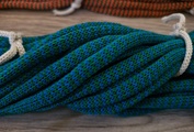 Шнур ХБ 7мм с сердечником зеленый+лазурь - Шнуры для рукоделия