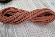 шнур хлопковый 4мм без сердечника каштан - Шнуры для рукоделия