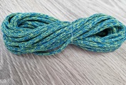 шнур хлопковый 4мм без сердечника лазурь+салат - Шнуры для рукоделия