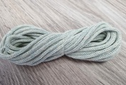 шнур хлопковый 4мм без сердечника молочный+ледяной(2-1) - Шнуры для рукоделия
