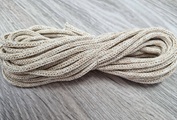 шнур хлопковый 4мм без сердечника молочный+миндаль (2-1) - Шнуры для рукоделия