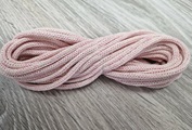 шнур хлопковый 4мм без сердечника молочный+розовый (2-1) - Шнуры для рукоделия