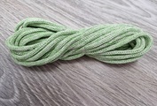шнур хлопковый 4мм без сердечника молочный+салат (2-1) - Шнуры для рукоделия