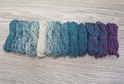 Градиент 3мм без сердечника: морская волна-айвори-морская волна-фиолет - Шнуры для рукоделия