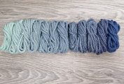 Шнур полиэфирный 5мм с сердечником ГРАДИЕНТ Мята- Дымчатый - Джинс - Шнуры для рукоделия