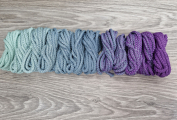 Шнур полиэфирный 5мм с сердечником ГРАДИЕНТ Мята- Дымчатый - Сирень - Шнуры для рукоделия