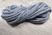 Шнур 5мм с сердечником МЕЛАНЖ Нежно-Голубой +Асфальт - Шнуры для рукоделия