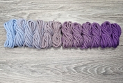 Шнур 5мм с сердечником ГРАДИЕНТ Нежно-голубой-Пыльная Роза-Сирень - Шнуры для рукоделия