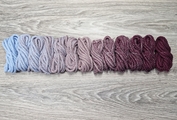 Шнур 5мм с сердечником ГРАДИЕНТ Нежно-голубой-Пыльная Роза-Винный - Шнуры для рукоделия