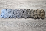 Шнур 5мм с сердечником ГРАДИЕНТ Нежно-голубой-Серый-Кофе - Шнуры для рукоделия
