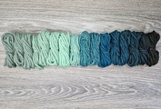 Шнур 5мм с сердечником ГРАДИЕНТ Полынь- Свежая Мята- Морская Волна-Графит - Шнуры для рукоделия