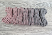Шнур 5мм с сердечником ГРАДИЕНТ Пыльная Роза (II) – Серый - Шнуры для рукоделия