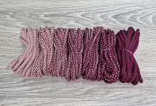 Шнур 5мм с сердечником ГРАДИЕНТ Пыльная Роза (II) – Винный - Шнуры для рукоделия