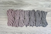 Шнур 5мм с сердечником ГРАДИЕНТ Пыльная Роза-Серый - Шнуры для рукоделия
