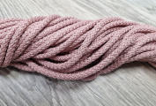 Шнур для вязания ковра 5мм полиэфирный с сердечником Пыльная Роза (II)  - Шнуры для рукоделия