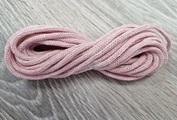 шнур хлопковый 4мм без сердечника розовый+молочный - Шнуры для рукоделия