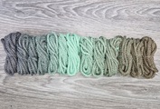 Шнур 5мм с сердечником ГРАДИЕНТ Серый- Свежая Мята — Кофе - Шнуры для рукоделия