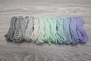 Градиент 3мм без сердечника: серый-айвори- свежая мята-лаванда (без чистой мяты) - Шнуры для рукоделия