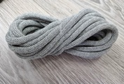Шнур Хлопковый 7ММ с сердечником Серый - Шнуры для рукоделия