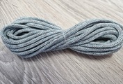 шнур хлопковый 4мм без сердечника серый+ледяной (2-1) - Шнуры для рукоделия