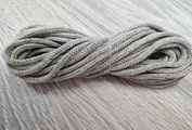 шнур хлопковый 4мм без сердечника серый+миндаль (2-1) - Шнуры для рукоделия
