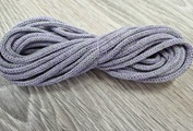 шнур хлопковый 4мм без сердечника серый+сирень  - Шнуры для рукоделия