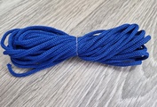 Шнур полиэфирный вязаный 3мм синий без сердечника - Шнуры для рукоделия
