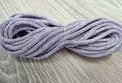 шнур хлопковый 4мм без сердечника сирень+молочный (2-1) - Шнуры для рукоделия