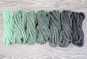 Шнур 5мм с сердечником ГРАДИЕНТ Свежая Мята- Асфальт - Шнуры для рукоделия