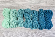 Шнур 5мм с сердечником ГРАДИЕНТ Свежая Мята — Морская Волна - Шнуры для рукоделия