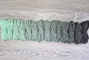 Шнур 5мм с сердечником ГРАДИЕНТ Свежая Мята-Полынь-Графит - Шнуры для рукоделия