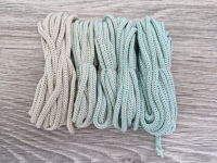 Шнур Градиент 3мм без сердечника айвори — мята - Шнуры для рукоделия