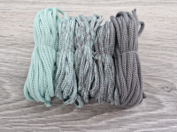 Шнур Градиент 3мм без сердечника мята -серый - Шнуры для рукоделия