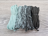 Шнур Градиент 3мм без сердечника мята-графит - Шнуры для рукоделия
