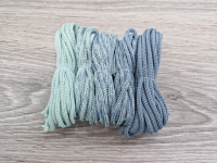 Шнур Градиент 3мм без сердечника мята-дымчатый - Шнуры для рукоделия