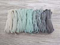 Шнур Градиент 3мм без сердечника айвори — мята — серый - Шнуры для рукоделия