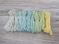 Шнур Градиент 3мм без сердечника айвори — мята — св.желтый - Шнуры для рукоделия