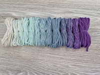 Шнур Градиент 3мм без сердечника айвори — мята — дымчатый — сирень - Шнуры для рукоделия