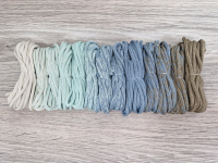 Шнур Градиент 3мм без сердечника айвори — мята — дымчатый — кофе - Шнуры для рукоделия