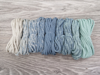Шнур Градиент 3мм без сердечника айвори — дымчатый — мята  - Шнуры для рукоделия