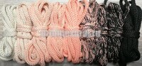 Шнур Градиент 3мм без сердечника Айвори-Розовый-Черный - Шнуры для рукоделия