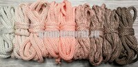 Шнур Градиент 3мм без сердечника Айвори-Розовый-Кофе - Шнуры для рукоделия